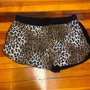 Cheetah print silky shorts
